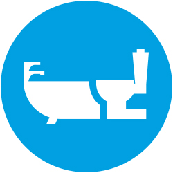 Badewanne + WC
